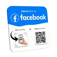 Tarjeta de placa NFC acrílica para redes sociales de Facebook/Instagram/Google para calificación de revisión