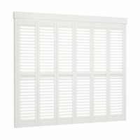 Porte à persiennes pliante moderne en bois massif, taille personnalisable, volet en bois à double battant, persiennes réglables, écologique, pour maison et villa