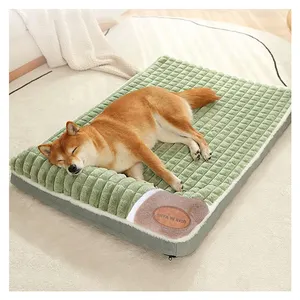 Faux Fur Fluffy Indestructible Enfriamiento personalizado Perro grande Perro pequeño Espuma de memoria portátil Cama ortopédica de lujo para perros Camas para mascotas - Product Image 1