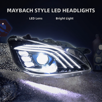 Pour Mercedes Classe S W221 2006-2013 : Nouvel ensemble de phares avant, mise à niveau vers le style Maybach avec lentille de projecteur LED
