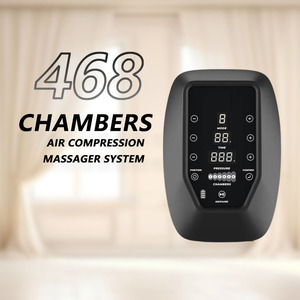 Appareil de massage par compression d'air portable avec batterie intégrée, contrôle de la minuterie 49W, 6 chambres, bottes de récupération pour les pieds et les jambes - Product Image 4