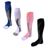 Chaussettes de compression pour infirmières, pour varices, 15-25 mmHg, hauteur genou, chaussettes de sport pour athlètes avec logo sur le bord du mollet, pour jeunes