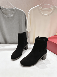 Fashion Pull On Mid Heel Chelsea <b>Boots</b> with Chunky Sole for Ladies Autumn Winter Outings Valentinoing - Product Image 5