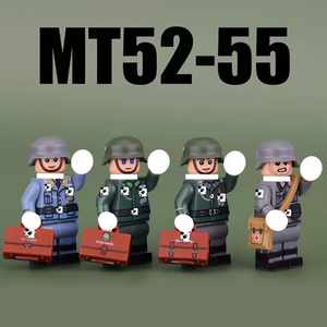 Figurines de soldats allemands de la Seconde Guerre mondiale, <span class=keywords><strong>patrouille</strong></span> militaire en montagne, armes, accessoires, fournitures médicales, sac à main de soldat, jouets de construction - Product Image 1