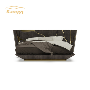 Luxury Leather Bed Stand Villa Designer Bedroom Side Home Irregular <strong>Stool</strong> Master Bedroom Creativity <strong>Bedside</strong> <strong>Table</strong> - Product Image 6