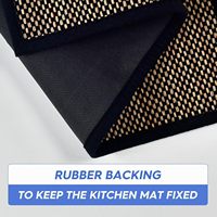 Wholesale Modern Woven Kitchen Mat Rubber Back Anti Slip Durable Water Absorbent Quick Dry Kitchen Floor Rug