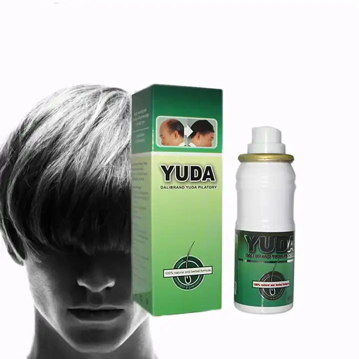 Yuda semprotan pertumbuhan rambut, perawatan rambut rontok organik 60ml bahan Vegan alami untuk penggunaan di rumah