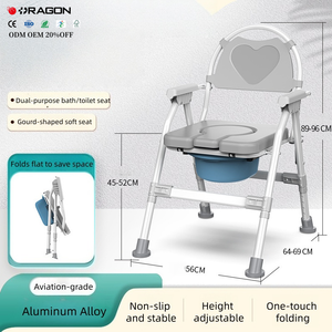 Chaise d'aisance de grande taille avec charge de 350lb, cuvette antidérapante pour soins infirmiers à domicile, équipement de sécurité pour salle de bain, <span class=keywords><strong>commode</strong></span> pour chevet - Product Image 5