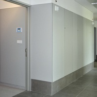 Revêtement mural intérieur en HPL résistant à l'humidité, taille personnalisée DEBO, pour hôtels et hôpitaux, classe B résistante au feu, antibactérien