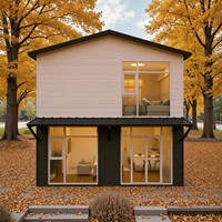 Casas Prefabricadas de Lujo Personalizadas de Fábrica, Casas Prefabricadas Modernas de Dos Pisos, Casas Modulares de Contenedores de 3-4 Dormitorios