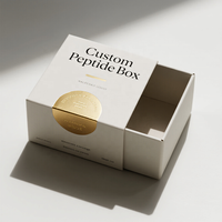 Boîtes rigides écologiques personnalisées pour l'emballage des peptides et coffret cadeau haut de gamme avec collagène peptide pour la santé et les médicaments