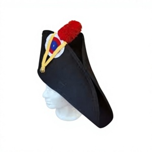Chapeau bicorne de style vintage de l'infanterie française napoléonienne - Product Image 1