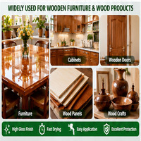 Laque transparente à base de nitrocellulose (NC) pour meubles en bois, finition brillante, séchage rapide, ponçage facile, revêtement de finition pour bois