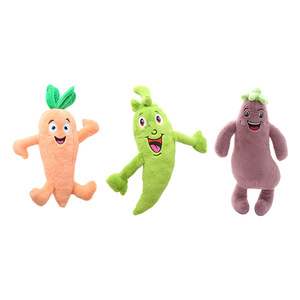 ของเล่นตุ๊กตาผักแบบใหม่ ดีไซน์น่ารัก ได้รับความนิยมสูง เสียงบีบสนุก ผิวสัมผัสนุ่มนวล ของเล่นบีบมีเสียงตลกๆ สำหรับสุนัข - Product Image 6