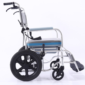 Kangweichi Manual Wheelchair Aluminum Alloy Lightweight Foldable <b>Portable</b> For Elderly With <b>Commode</b> And Shower - Product Image 2
