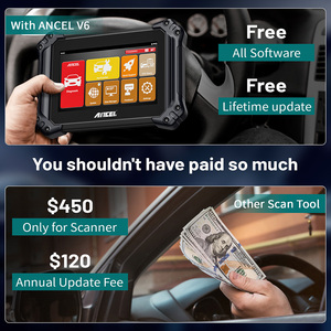 Outils de diagnostic automobile professionnels OBD 2 Ancel V6 <span class=keywords><strong>Scanner</strong></span> automatique Codage des injecteurs Système d'alimentation DPF TPMS Réinitialisation <span class=keywords><strong>Scanner</strong></span> de diagnostic automobile - Product Image 2