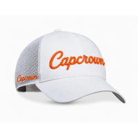 Gorra Trucker de Malla con Logotipo Personalizado, Bordado 3D en Relieve, Parte Trasera de Malla Blanca, Gorra de Béisbol de 6 Paneles, Transpirable, para Promoción de Equipos al Aire Libre