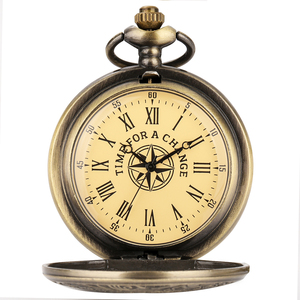 Orologio da Tasca <span class=keywords><strong>Vintage</strong></span> con <span class=keywords><strong>Bussola</strong></span> Nautica, Design Personalizzato, in Bronzo, con Ciondolo a Forma di Orologio e Catena per Collana, Gioiello Regalo - Product Image 2
