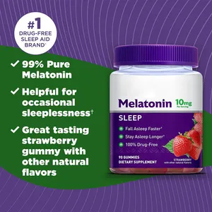 99% Pure Sleep Fast Melatonin Gummies Natural Strawberry Flavor Clean Ingredient Sleep Longer Melatonin Gummies