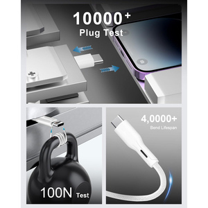 4ft USB-C bện cáp pd3.1 sạc nhanh tương thích với cho các thiết bị Apple & Samsung Tablet 140 Wát USB-C dây cáp và dây điện - Product Image 4