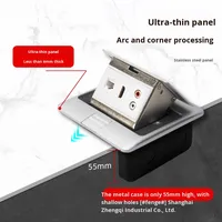 Prise de sol en ABS noir avec haut-parleur à rebond lent et microphone portable 10A IP11 0.5m de câble mise à la terre standard