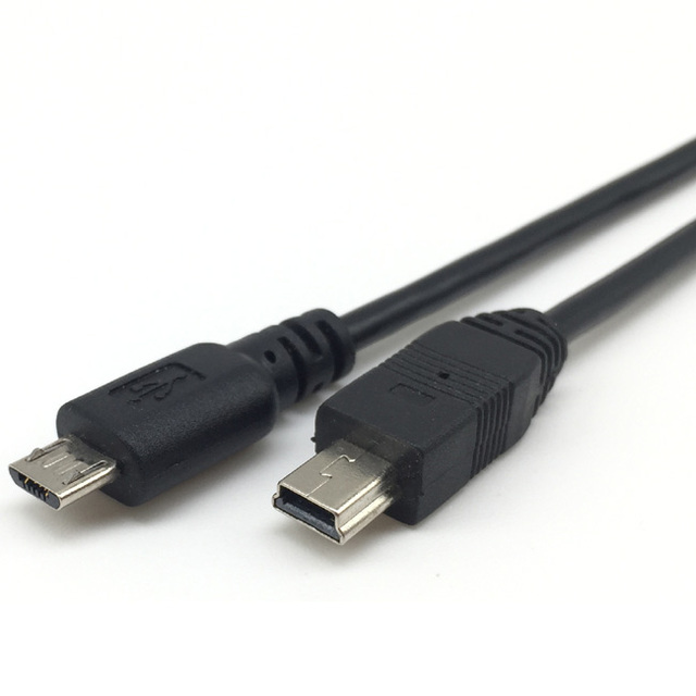 Micro USB Male to Mini USB Male Cable USB 2.0 Data Sync Charging Cable for Dash Cam MP3 Camera PSP GPS