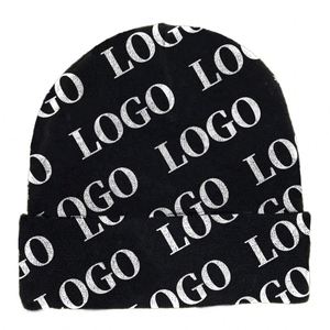 Gorro de Punto Unisex con Diseño OEM, Estampado Jacquard en Toda la Superficie, sin Puño, para Invierno, Gorro de Punto para Hombre, Otoño-Invierno Europeo - Product Image 1