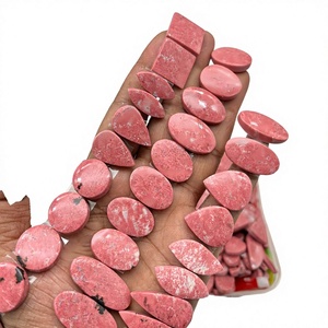 Par de cabujones de thulita Rosa natural hechos a mano, piedras preciosas Rosas a juego para pendientes, fabricación de joyas, pedidos al por mayor y personalizados - Product Image 1