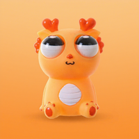 Jouet à presser en forme de petit dragon, jouet créatif à yeux qui sortent, en caoutchouc TPR, jouet anti-stress et anti-anxiété pour enfants et adultes