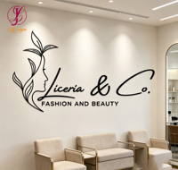 Letrero Luminoso Dorado con Espejo, Letrero Acrílico Personalizado, Luz de Pared 3D, Adhesivo Decorativo con Logotipo, Letrero LED con Letras para Salón de Belleza