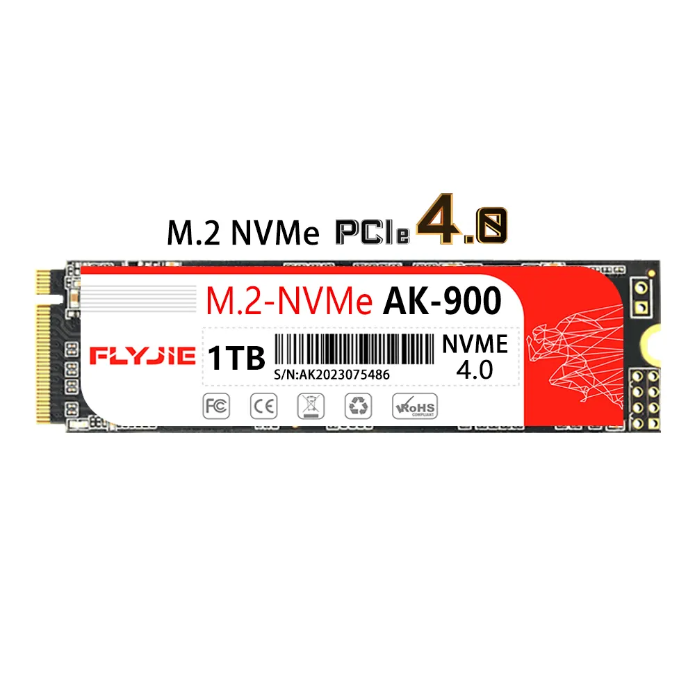 Flyjie High performance M2 gen4 3D NAND Flash pcie 4.0 500GB 512GB 1TB 2TB 4TB nvme m.2 ssd For PS5