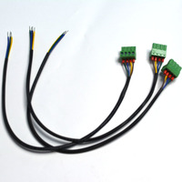 5.08mm Pin Phoenix Type Connecteur Vert PCB Vis Bornier Pôle 4pin avec 30cm Câble Assemblage Personnalisé Har Fil Assemblage