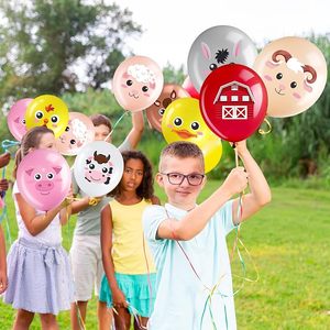 Vente en gros de 45 ballons animaux brillants colorés de 12 pouces en latex, décoration de fête sur le thème de <span class=keywords><strong>la</strong></span> <span class=keywords><strong>ferme</strong></span>, <span class=keywords><strong>anniversaire</strong></span>, intérieur/extérieur - Product Image 3