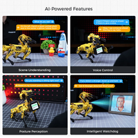MechDog AI ESP32, robot chien quadrupède programmable open-source avec de grands modèles d'IA pour la vision, la voix et la préhension