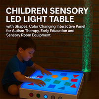 Table lumineuse sensorielle LED interactive tactile panneau de changement de couleur réactif pour la thérapie de l'autisme