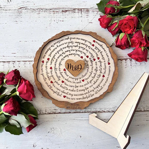 Laser <b>Engraved</b> Why I Love You Sign Love Letter <b>Plaque</b> Customizable Love Quotes Valentine's Day Romantic Gifts for Couples - Product Image 5