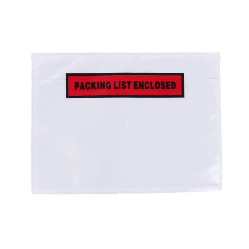 סיטונאי PE שקית פלסטיק דביקה עצמית חשבונית משלוח רשימת אריזת מעטפות מסמכים