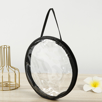 Bolsa Circular Pequeña Personalizada de Moda, Bolsa Transparente con Ventana de PVC