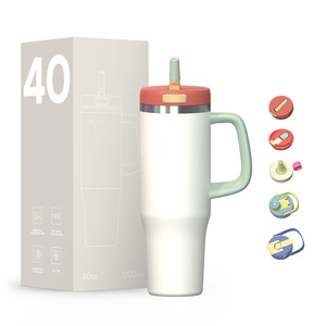 Bouteilles isothermes tendance de 40 oz en acier inoxydable – Tasses de voyage sublimées sous vide - Product Image 2