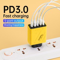 Chargeur mural rapide GaN 240W |   Chargeur rapide Type-C PD3.0 OTP Quick Charge 3.0 le plus rapide au monde pour ordinateur portable, écouteurs, appareil photo, téléphone