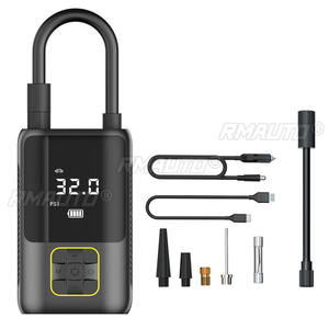 Compresor de Aire Eléctrico Portátil con Bomba de Aire Multiherramienta LED para Bicicleta, Automóvil, Inflador Tipo C de 12 V para el Hogar Inteligente - Product Image 1