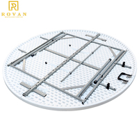 Table Pliante Ronde Blanche Prix de Gros pour Mariage Banquet Événement, Table Pliante en Plastique
