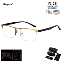 Lunettes de lecture progressives multifocales intelligentes Boyarn, pour la vue de près et la vision de loin, anti-lumière bleue, ajustement automatique
