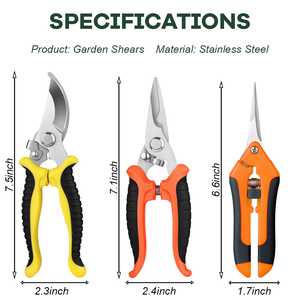 Khuyến mãi nóng: Bộ kéo tỉa cành vườn 3 món bằng thép không gỉ bền, chất lượng công nghiệp, lưỡi cắt sắc bén, dùng để tỉa cành - Product Image 3