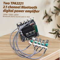 Module amplificateur de puissance audio ZK-ST21 100W*2+200W TPA3221 BT avec câble externe pour subwoofer 2.1 canaux 12V-30V