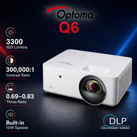 Projecteur intelligent Optoma Q6 3300ISO 1080P Full HD avec prise en charge 4K HDR, projecteurs à courte focale pour les entreprises et l'éducation