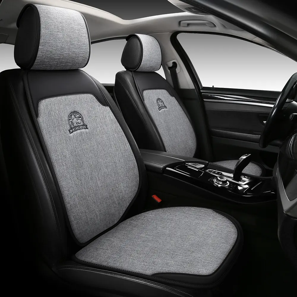 غطاء مقعد السيارة العالمي استخدام الكتان مناسبة أربعة مواسم كاملة خمسة مقاعد سيارة للنساء