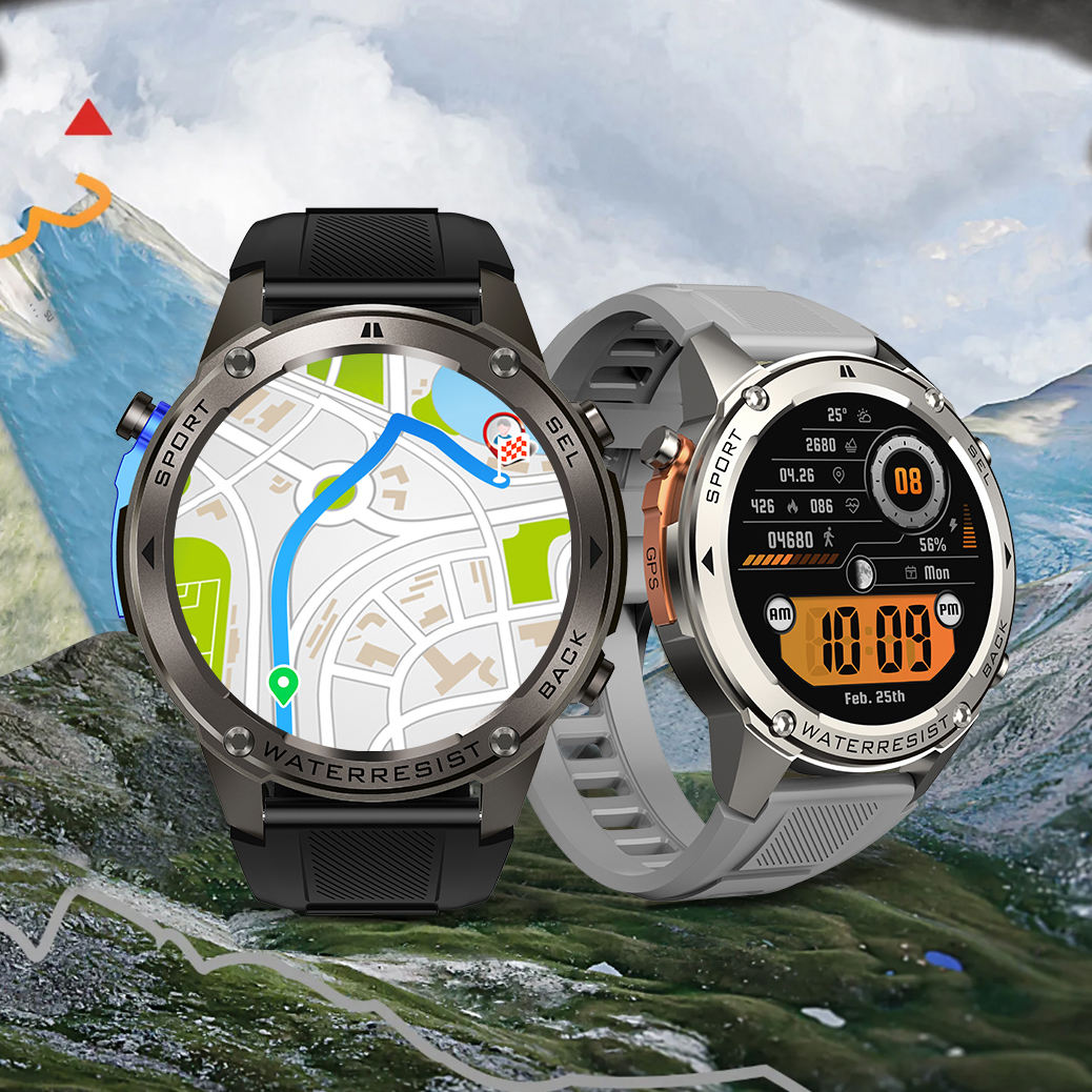 DM56 Outdoor GPS Smartwatch 5ATM Waterproof AMOLED Fitness Sleep  Tracker Relojes Inteligentes Sports Smart Watch for Men