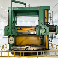 Tour CNC vertical à double colonne de 4 m, importé d'origine russe, à grande course d'usinage, modèle VTL, pour le tournage et le façonnage de disques de volant d'inertie lourds