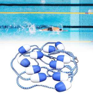 Vente en gros de 5m PVC Ligne de couloir de <span class=keywords><strong>piscine</strong></span> Ligne fendue Boule flottante Diamètre 7cm Corde flottante fendue Équipement écologique - Product Image 1